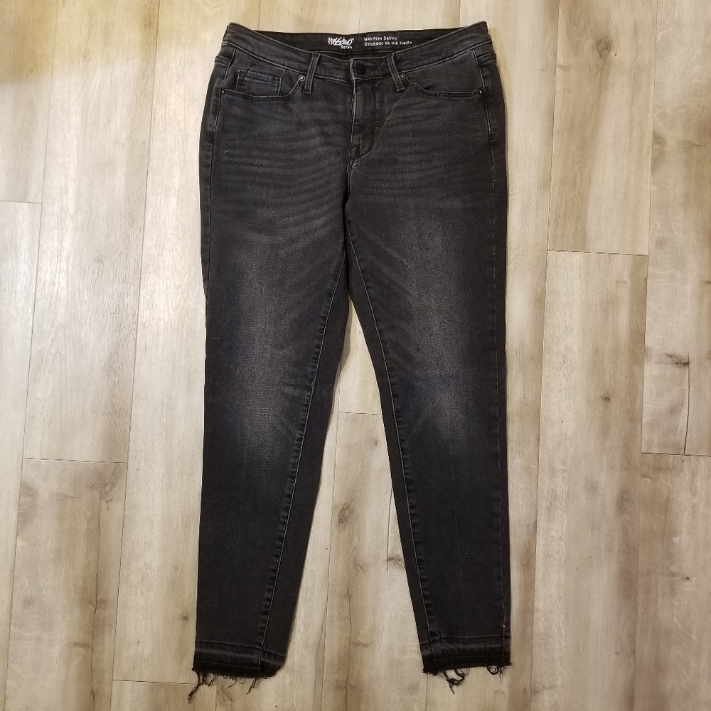 Mossimo Mid Rise Skinny Jeans Sz 10 Black
